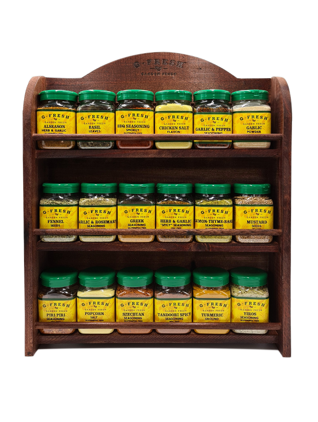 home cook rustic jarrah full spice rack