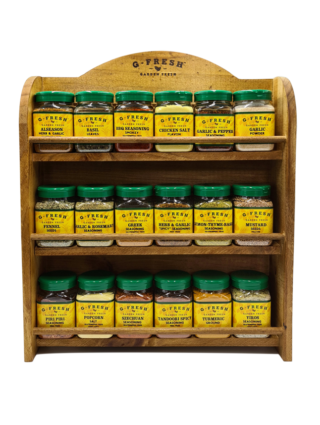 home cook light rustic spice rack