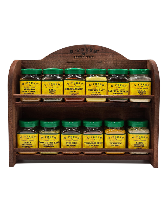 kitchen hand rustic jarrah spice rack full
