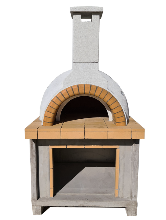 Deluxe Tuscan Pizza Oven with Thermal Dome and Light Brick Features