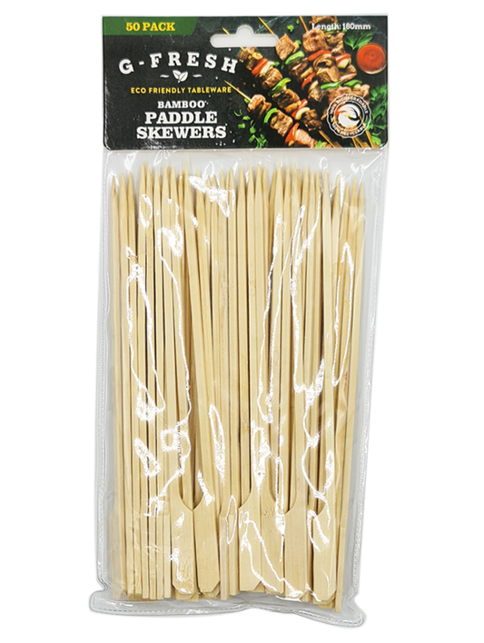 Bamboo Paddle Skewers (180mm) 50pc