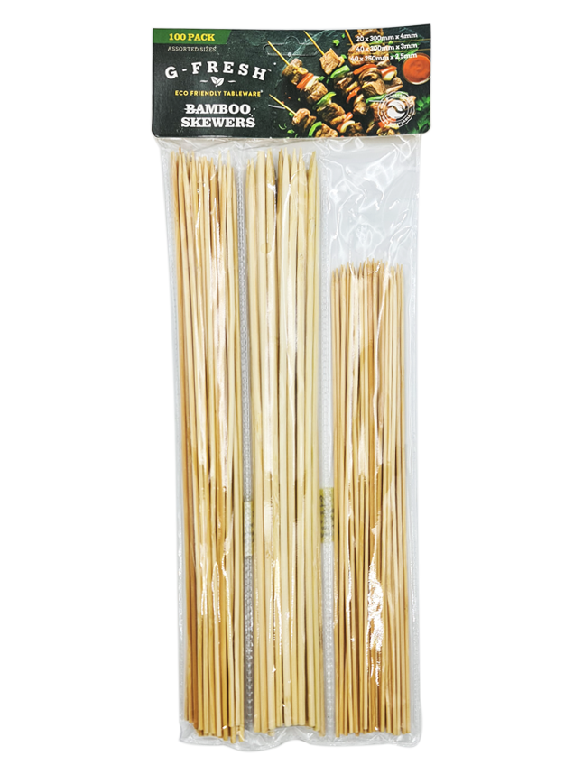 Bamboo Skewers Variety Pack 100pc