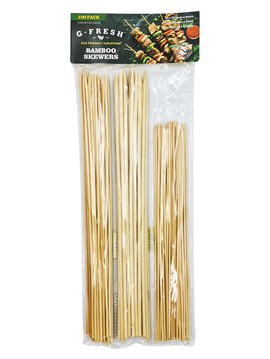 Bamboo Skewers Variety Pack 100pc