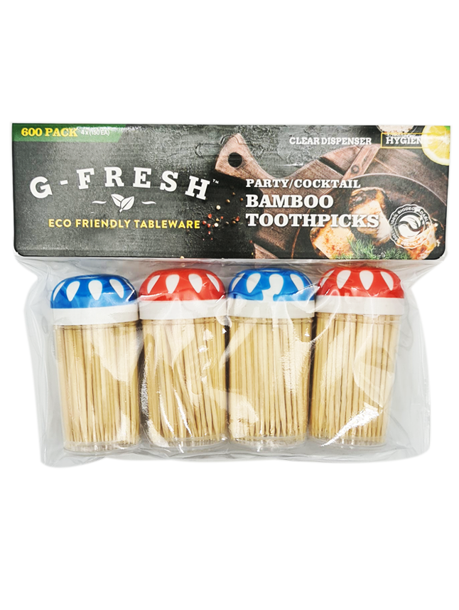 Bamboo Toothpicks (4-pack) 150pc