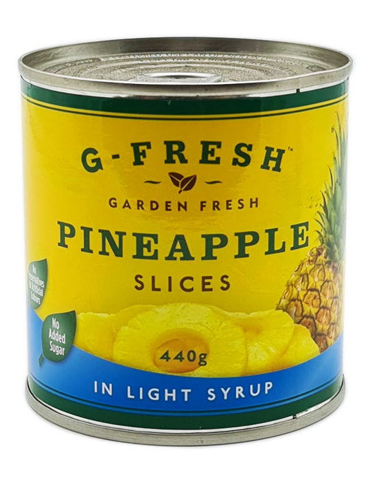 Tinned Pineapple Slices (in Light Syrup) 440g Tin