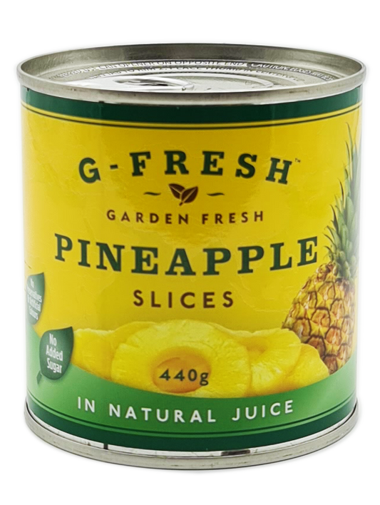 Tinned Pineapple Slices (in Natural Juice) 440g Tin