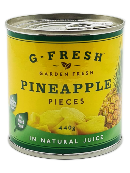 Tinned Pineapple Pieces (in Natural Juice) 440g Tin