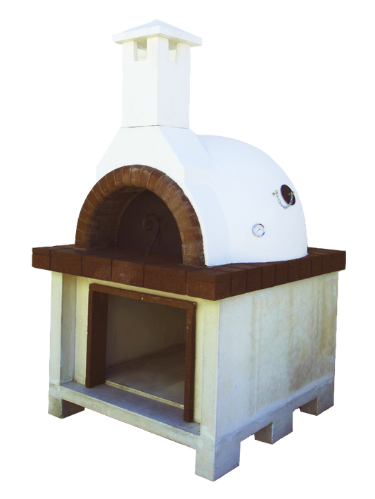 Traditional Tuscan Pizza Oven with Dark Brick