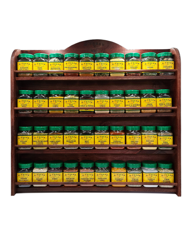 Pro Rustic Jarrah spice rack full