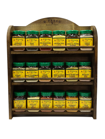 The Home Cook Tier Walnut Rustic Spice Rack – G-Fresh