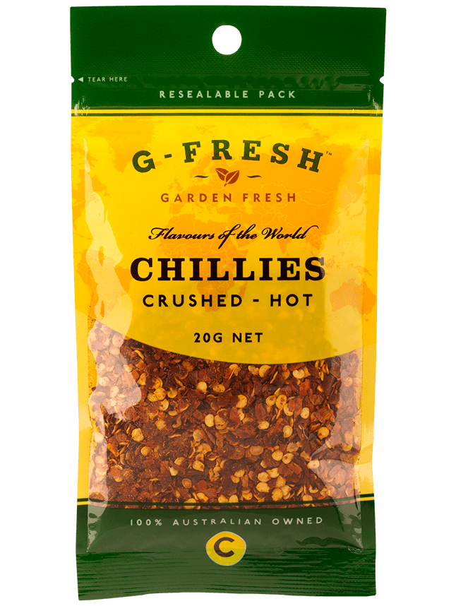 Chillies (Crushed) Hot refill bag GFresh