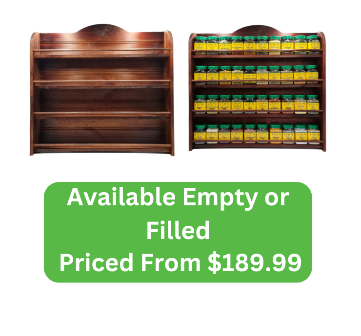 Pro 4 Tier Rustic Jarrah Spice Rack